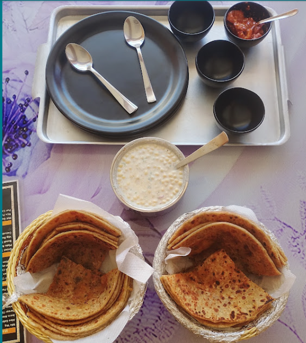 Homestyle paratha breakfast