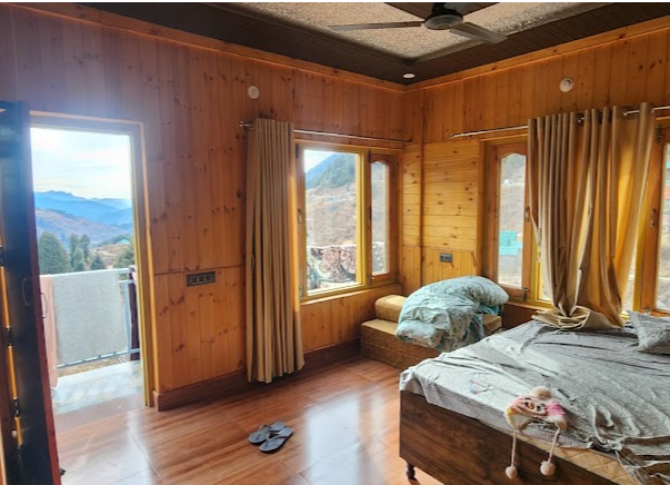 Mountain-view room with private balcony at A Day in Rajgundha